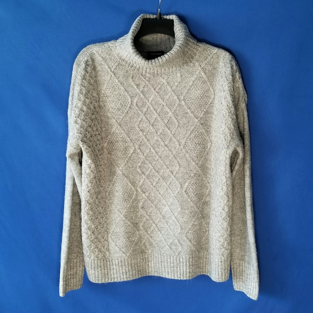Esmara Women's Turtleneck Cable Knit Sweater Relaxed Fit